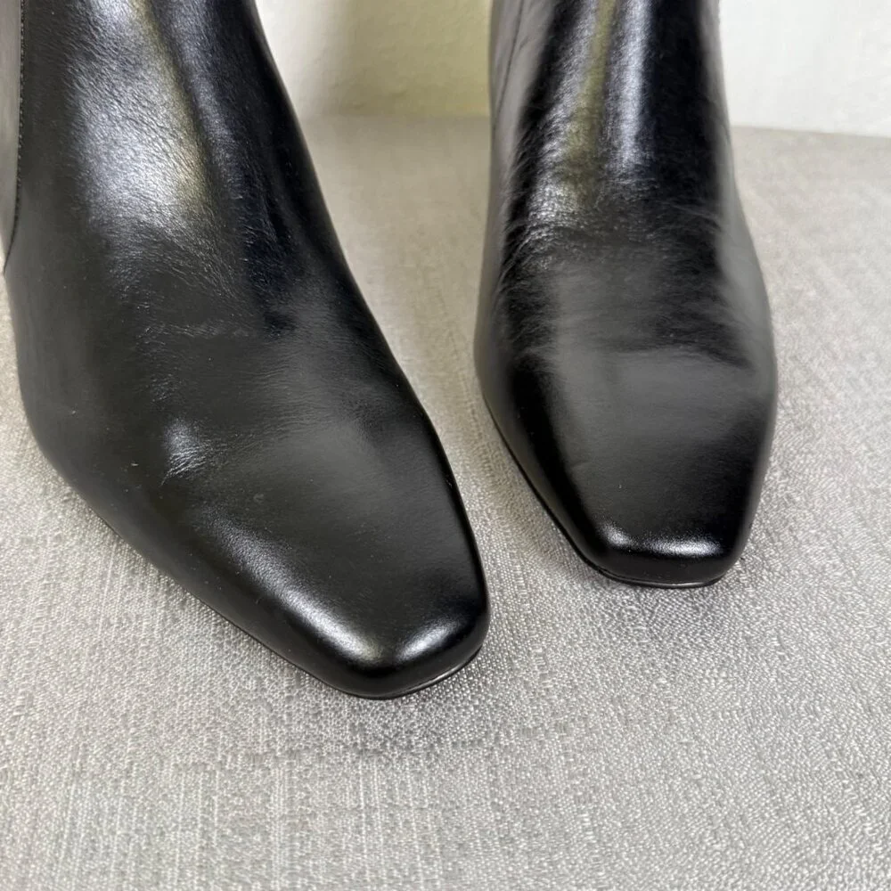 Madewell The Dimes Kitten-Heel Boot in Crinkle Leather NN026 Modern Elegance